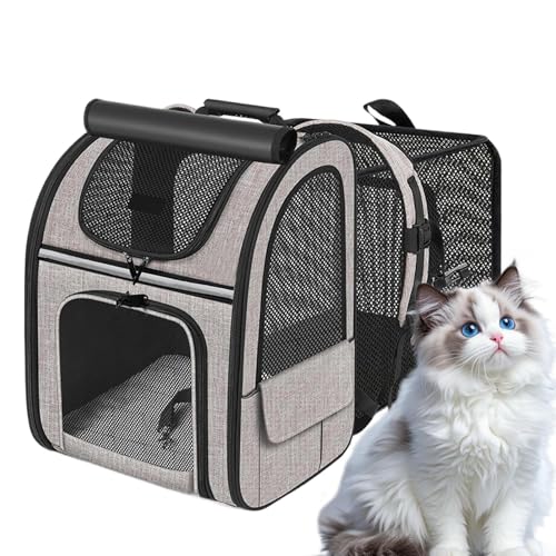 demaxiyad Erweiterbarer Katzenrucksack - Reise Transportbox Für Katzen | Atmungsaktive Klappbare Haustiertasche Für Camping Wandern Motorrad Reisen demaxiyad Erweiterbarer Katzenrucksack - Reise Transportbox Für Katzen | Atmungsaktive Klappbare Haustiertasche Für Camping Wandern Motorrad Reisen von demaxiyad