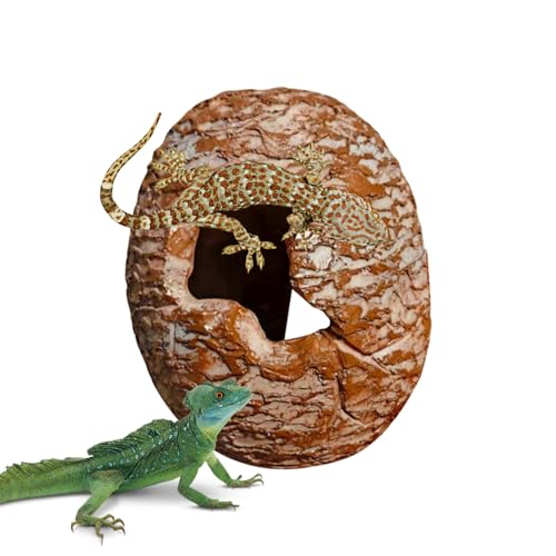 demaxiyad Froschhaus für den Außengarten, Dinosaurier-Ei-Form, Harz, Garnelenversteck, Amphibienzubehör für die Zucht, Zuhause, Outdoor, Bau, Klettern, Aussichtsraum von demaxiyad