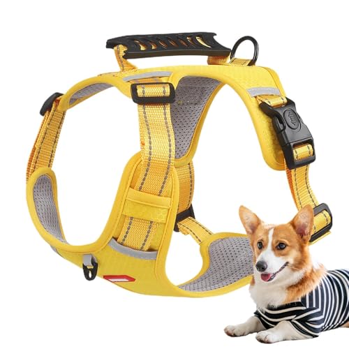 demaxiyad Geschirr für Hunde, Hundegeschirr | Atmungsaktives Hundegeschirr mit Schnalle | Outdoor-Hundegeschirrhalterung, Reise-Haustier-Brust-Rückenleinen mit Griff für das Gehtraining demaxiyad Geschirr für Hunde, Hundegeschirr | Atmungsaktives Hundegeschirr mit Schnalle | Outdoor-Hundegeschirrhalterung, Reise-Haustier-Brust-Rückenleinen mit Griff für das Gehtraining von demaxiyad