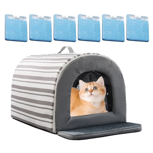 demaxiyad Kühlendes Katzenhaus Für Draußen - Mit Kühlbox & Außenkühlung Für Katzen | Isolierte rutschfeste Betten Wasserdichtes Zuhause Für Wohnung Reisen Camping Indoor Outdoor demaxiyad Kühlendes Katzenhaus Für Draußen - Mit Kühlbox & Außenkühlung Für Katzen | Isolierte rutschfeste Betten Wasserdichtes Zuhause Für Wohnung Reisen Camping Indoor Outdoor von demaxiyad
