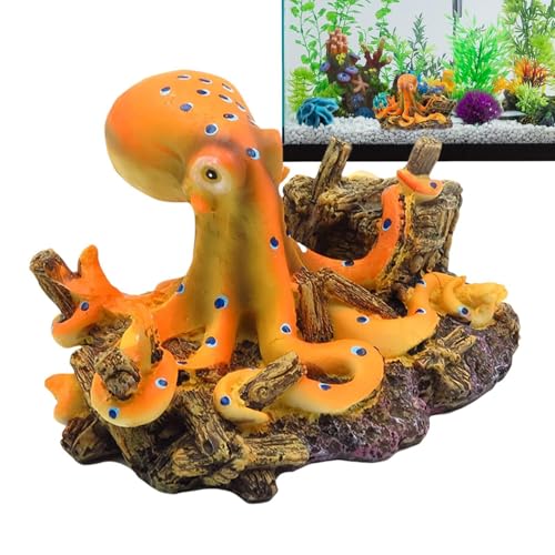 demaxiyad Oktopus-Aquarium-Ornamente, künstliche Aquarium-Dekoration, Meerestier, realistische Oktopus-Figur, Aquarium-Ornament für Salzwasser und Süßwasser demaxiyad Oktopus-Aquarium-Ornamente, künstliche Aquarium-Dekoration, Meerestier, realistische Oktopus-Figur, Aquarium-Ornament für Salzwasser und Süßwasser von demaxiyad