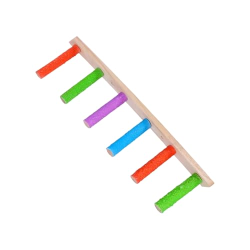 demaxiyad Sittich Leiter | Schaukelnde Holzleiter Für Vogelkäfig Mit Robustem Design - Multifunktionale Krallenpflege & Beschäftigungszubehör Gegen Langeweile von demaxiyad