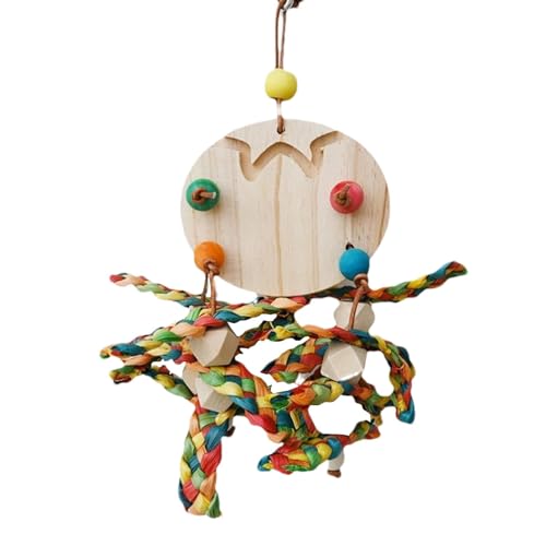 demaxiyad Vogelkäfigspielzeug, Vogelspielzeug aus Stroh - Buntes, aus Stroh geflochtenes, handgefertigtes Vogel-Kauspielzeug - Vogelhaus-Hängespielzeug, Vogelkauspielzeug für Papageien, demaxiyad Vogelkäfigspielzeug, Vogelspielzeug aus Stroh - Buntes, aus Stroh geflochtenes, handgefertigtes Vogel-Kauspielzeug - Vogelhaus-Hängespielzeug, Vogelkauspielzeug für Papageien, von demaxiyad