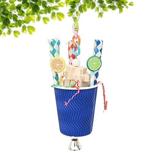 demaxiyad Vogelspielzeug zum Zerkleinern von Vögeln, Kauspielzeug für Vögel, sicheres Spielzeug für Vögel, zum Aufhängen, Kauspielzeug aus Holz für Nymphensittiche, , Wellensittiche, von demaxiyad