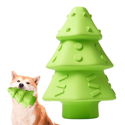 demaxiyad Weihnachts-Hundespielzeug | Quietschendes Kauspielzeug für Hunde mit Weihnachtsbaum,Interaktives Hundespielzeug, quietschendes Kauspielzeug für Hunde, für Welpen, mittelgroße Katzen und von demaxiyad
