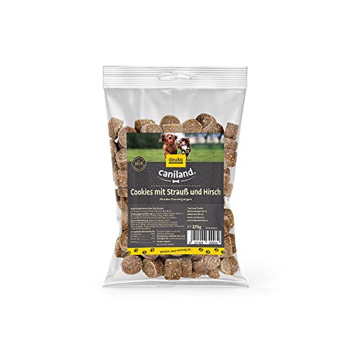 Cookies mit Strauss und Hirsch | 5x275g Sparpaket | Strauß- & Hirschfleisch in Premium-Qualität | weizenfrei | Cholesterin- und fettarm | nährstoffreicher Hundesnack | kleine Trainingsleckerlis 2-3cm Cookies mit Strauss und Hirsch | 5x275g Sparpaket | Strauß- & Hirschfleisch in Premium-Qualität | weizenfrei | Cholesterin- und fettarm | nährstoffreicher Hundesnack | kleine Trainingsleckerlis 2-3cm von deuka