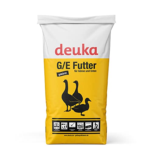 deuka G/E Futter 25kg | Gänsefutter | Entenfutter | Futter für Gänse und Enten gekörnt | Alleinfuttermittel | Reifefutter | Erhaltungsfutter | Mastfutter für Wassergeflügel von deuka