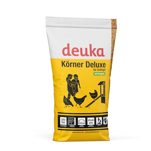 deuka Körner Deluxe | Geflügel Premiumkörnermischung | mit Oregano | Geflügelfutter | Ergänzungsfuttermittel für Geflügel | stärkt das Immunsystem (15 kg) von deuka