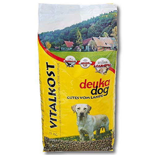 Deuka Vitalkost Hundefutter Brocken 15Kg für ausgewachsene Hunde von deuka