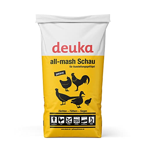 deuka All-mash Schau 25 kg | Futter für Ausstellungsgeflügel | Alleinfutter zur Schauvorbereitung von Rassegeflügel | Geflügelfutter | Aufzuchtfütterung von deuka