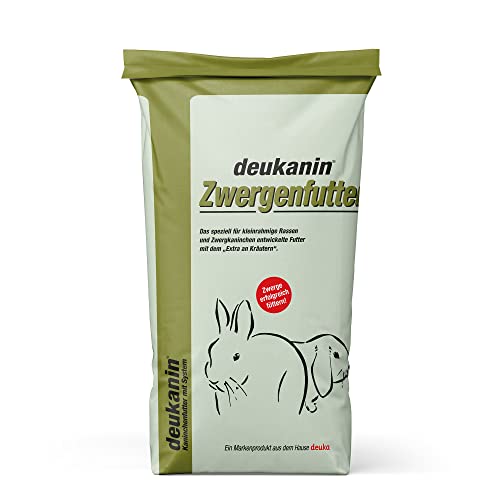deukanin Zwergenfutter 25 kg | Kaninchenfutter | Spezialfutter für kleine Rassen und Zwergkaninchen | Alleinfuttermittel für Kaninchen von deuka