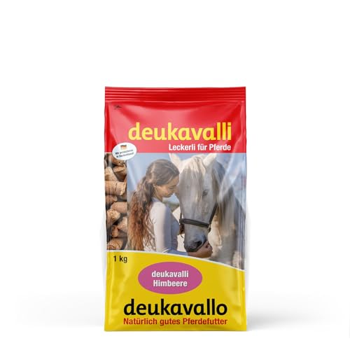 deuka Pferdefutter | Pferdeleckerli in verschiedenen Geschmäckern | 7 x 1 kg | deukavallo Himbeere | Ergänzungsfuttermittel für Pferde | getreidefrei | zuckerarm | Belohnungsfutter von deuka