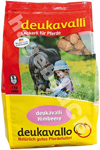 deuka Pferdefutter | Pferdeleckerli in verschiedenen Geschmäckern | 7 x 1 kg | deukavallo Himbeere | Ergänzungsfuttermittel für Pferde | getreidefrei | zuckerarm | Belohnungsfutter von deuka