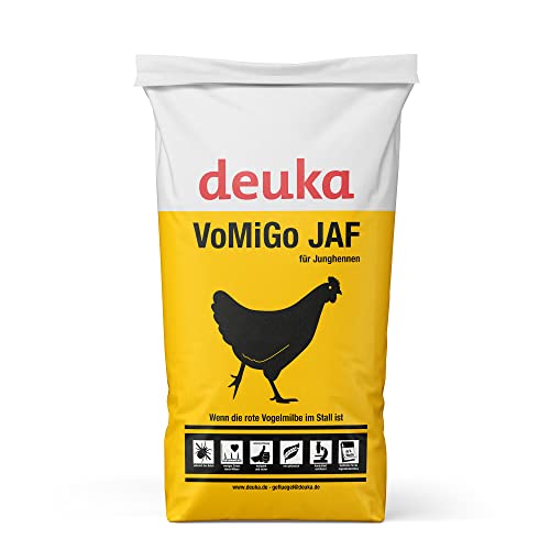 deuka VoMiGo JAF 25 kg | Junghennen-Alleinfutter | bekämpft Befall von Roter Vogelmilbe | förder Entwicklung von Junghennen | wichtige Nährstoffe für das Immunsystem von deuka