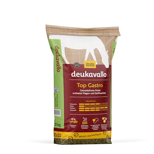 deukavallo Top Gastro 20 kg | Pferdefutter | Spezialfutter für Magen- und stoffwechselempfindliche Pferde | Ergänzungsfutter für Pferde… von deuka