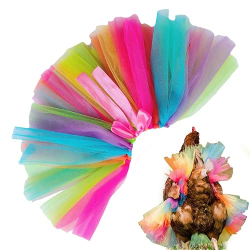 dewdat Kostüme Für Hühner,Regenbogen Lustiges Hühnerkostüm | Haustier Outfit Für Hunde Enten Gänse Weihnachten Halloween Festival Party Auftritt Cosplay Fotos von dewdat