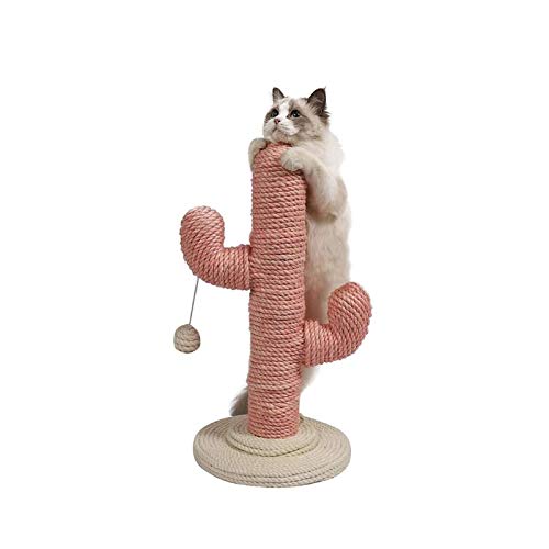 Kratzbaum Langlebiger Katzenkratzer für Indoor-Katzen Kaktusform (Pink) von dfghjdfgas