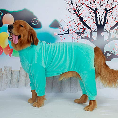 Large and Medium-Sized Dog Clothes Lightweight Soft Pullover Dog Pajamas Velvet Knuckle Guard Four-Legged Pajamas Full Coverage (Color : Yellow Size : 36) (Sky Blue 30) von dfghjdfgas