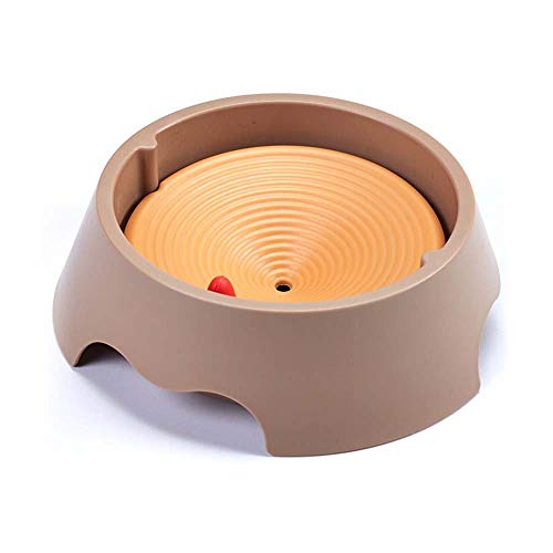 Super Design Single Dog Water Bowl Slow Feeder Automatic 2 in 1 Dripless No Spill Anti Spill Anti-Dust Anti-Choking Pet Food Bowls for Dogs or Cats (Orange) von dfghjdfgas