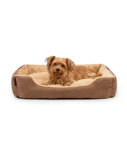 lionto Hundebett mit Wendekissen und Rutschfester Unterseite, Robustes Heimtierkissen mit tiefem Einstieg für Hunde und Katzen jeden Alters, 75x60 cm, kuscheliges Hundekissen, braun/beige lionto Hundebett mit Wendekissen und Rutschfester Unterseite, Robustes Heimtierkissen mit tiefem Einstieg für Hunde und Katzen jeden Alters, 75x60 cm, kuscheliges Hundekissen, braun/beige von lionto