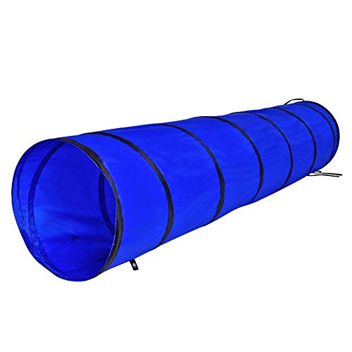 lionto Hundetunnel Spieltunnel Agilitytunnel, (S) 200x40 cm blau von lionto