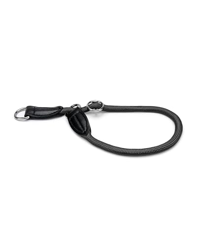 lionto Hundehalsband aus strapazierfähigem Nylon für Hundetraining, Länge 50 cm, 1 cm Dicke, Zugstopp Halsband für Hunde, Lederimitat mit Metallring & Anpassung durch stufenlosen Schieber, schwarz lionto Hundehalsband aus strapazierfähigem Nylon für Hundetraining, Länge 50 cm, 1 cm Dicke, Zugstopp Halsband für Hunde, Lederimitat mit Metallring & Anpassung durch stufenlosen Schieber, schwarz von lionto