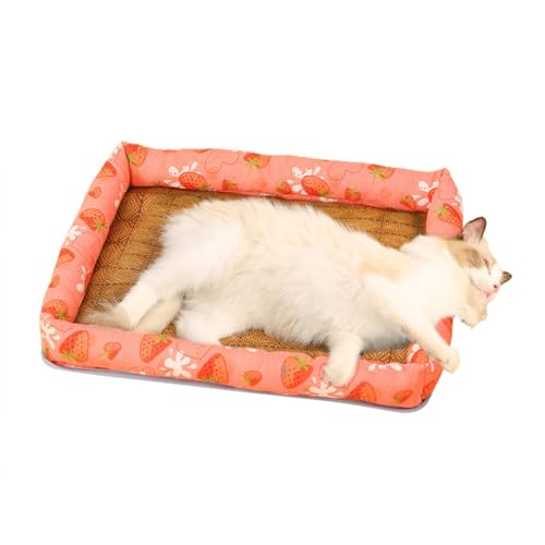 Eiskissen-Isomatten, tragbares Katzen-Eiskissen, 3D-Struktur, Rattan-Matte, atmungsaktiv, kratzfest, für Katzen oder Hunde Eiskissen-Isomatten, tragbares Katzen-Eiskissen, 3D-Struktur, Rattan-Matte, atmungsaktiv, kratzfest, für Katzen oder Hunde von diess