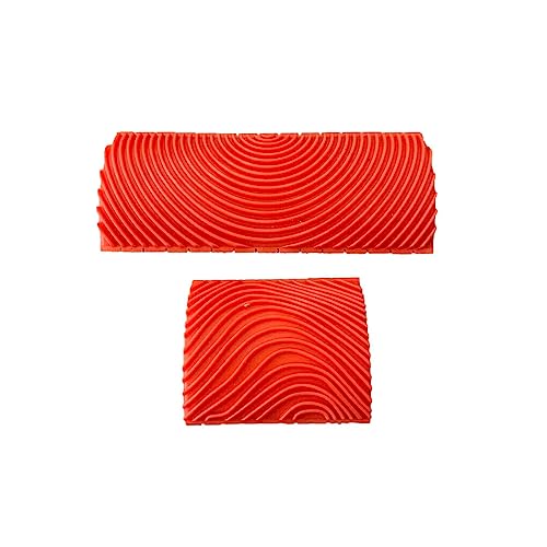 dijiusidy 2 Stück Gummiwalze Imitation Körnung Wand Fenster Schrank Oberflächen Rollen Langlebige Balken Zaunbürste Selbstmontage von dijiusidy