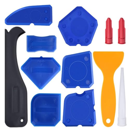 dijiusidy Caulk Tool Kit Wiederverwendbarer Multi Winkel Schaber Leichter Entferner Applikator Spreizer Finishing Set Fugenhandwerkzeuge, Blau von dijiusidy