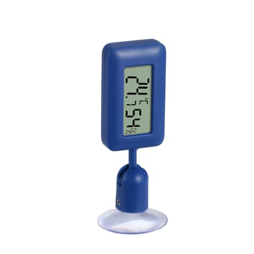 dijiusidy Thermometer Celsius/Hygrometer Sucker Drehbare Indoor Gewächshaus Temperatur Feuchtigkeitsmesser Batteriebetrieben, Blau von dijiusidy