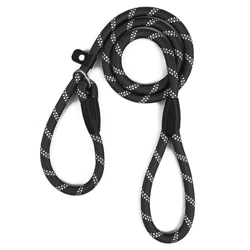 Dinghaole Hundeleine -180 x 1,2 cm Robuste Hundeleine, Reflektierende Hundeleine aus Nylon für mittelgroße Hunde (Schwarz) Dinghaole Hundeleine -180 x 1,2 cm Robuste Hundeleine, Reflektierende Hundeleine aus Nylon für mittelgroße Hunde (Schwarz) von dinghaole