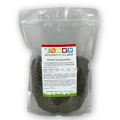 discountfutter.shop Gelenk-Tuning Pellets für Hunde (300 g) mit Glukosamin, Chondroitin und Hyaluronsäure. Für Hunde mit Arthrose und Anderen Gelenkbeschwerden von discountfutter.shop