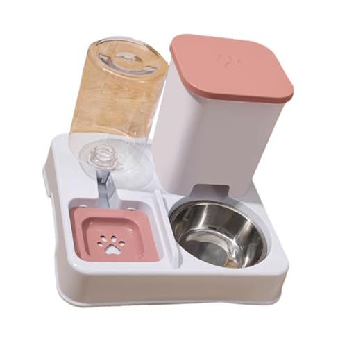Futterspender mit großer Kapazität, 2-in-1-Wasserspender und Futternapf, für kleine Hunde und Katzen, automatischer Futterspender für die tägliche Bewässerung von divuukyi