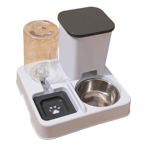 Futterspender mit großer Kapazität, 2-in-1-Wasserspender und Futternapf, für kleine Hunde und Katzen, automatischer Futterspender für die tägliche Bewässerung Futterspender mit großer Kapazität, 2-in-1-Wasserspender und Futternapf, für kleine Hunde und Katzen, automatischer Futterspender für die tägliche Bewässerung von divuukyi