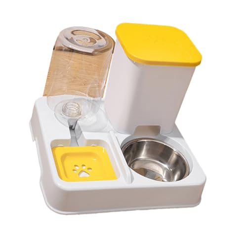 Futterspender mit großer Kapazität, 2-in-1-Wasserspender und Futternapf, für kleine Hunde und Katzen, automatischer Futterspender für die tägliche Bewässerung Futterspender mit großer Kapazität, 2-in-1-Wasserspender und Futternapf, für kleine Hunde und Katzen, automatischer Futterspender für die tägliche Bewässerung von divuukyi