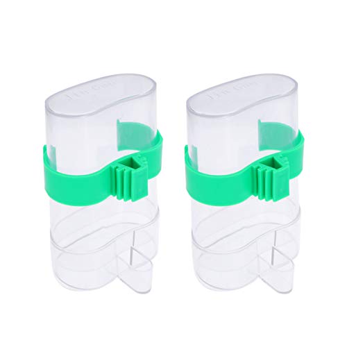 Wasserspender für Vögel – 2 Stück Vogelwasserspender, Vogeltränke, automatischer Vogelfutterspender für Papageien, Sittiche, Nymphensittiche von diyfixlcd