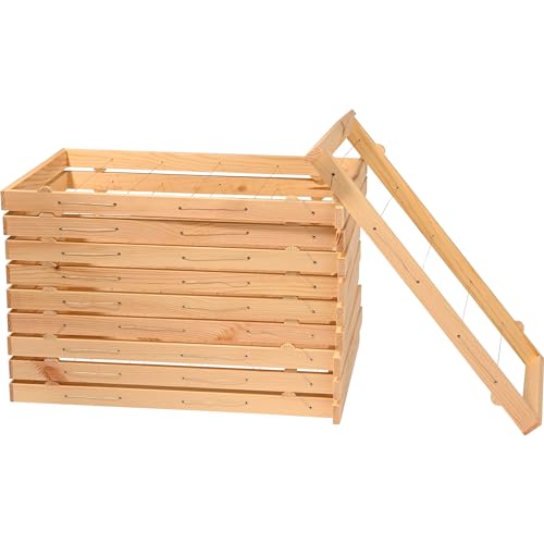 Luxus-Insektenhotels Holz-Rähmchen für Einraumbeute im 10er Set mit waagerechter Drahtung - Imkerei-Holz-Rahmen für Wabenbildung - Imker-Zubehör - 33 x 3 x 45 cm - Natur von Luxus-Insektenhotels