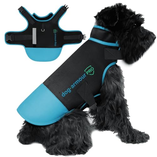 dog armour PRO Schutzweste für Hunde – Schützen Sie Ihr Haustier vor Raptor- und Tierangriffen – verstellbar, erstickungsfrei, wasserdicht, reflektierend (XXS, Blau) dog armour PRO Schutzweste für Hunde – Schützen Sie Ihr Haustier vor Raptor- und Tierangriffen – verstellbar, erstickungsfrei, wasserdicht, reflektierend (XXS, Blau) von dog armour PRO