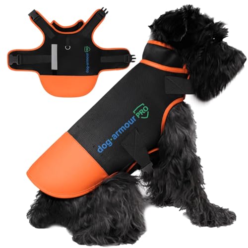 Schützende Hundeweste – Zuverlässiger Schutz vor Raubtier- und Tierangriffen – Verstellbar, ohne Würgeeffekt, wasserdicht und reflektierend von dog armour PRO