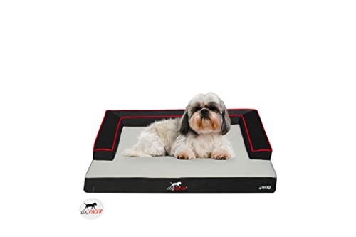 dogPACER Hundebett für den Innen- und Außenbereich, Verschiedene Elemente, Extreme Gelenkunterstützung mit Kühlgel, 100% wasserdicht und maschinenwaschbarer Bezug, mittelgroß, Onyx-Schwarz dogPACER Hundebett für den Innen- und Außenbereich, Verschiedene Elemente, Extreme Gelenkunterstützung mit Kühlgel, 100% wasserdicht und maschinenwaschbarer Bezug, mittelgroß, Onyx-Schwarz von dogPACER
