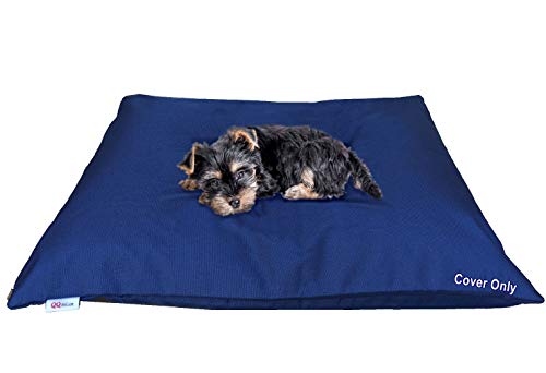 Do It Yourself DIY Haustierbett-Kissen, wasserdichter Bezug für Hunde oder Katzen, Größe M, 94 x 73 cm, leuchtendes Marineblau von dogbed4less