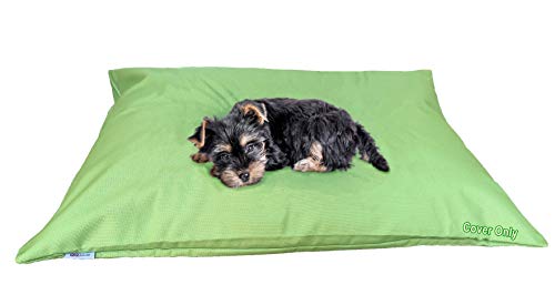 Do It Yourself DIY Haustierbett-Kissen, wasserdichter Bezug für Hunde oder Katzen, groß, 122 x 73 cm, lebendige grüne Farbe, nur Bezug von dogbed4less