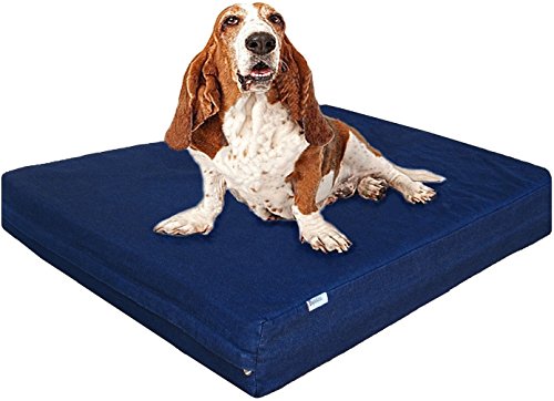 Dogbed4less Großes orthopädisches Hundebett aus Memory-Schaum für mittelgroße bis große Hunde mit strapazierfähiger, wasserdichter Innenhülle, abnehmbarer, waschbarer Denim-Bezug + Dogbed4less Großes orthopädisches Hundebett aus Memory-Schaum für mittelgroße bis große Hunde mit strapazierfähiger, wasserdichter Innenhülle, abnehmbarer, waschbarer Denim-Bezug + von dogbed4less
