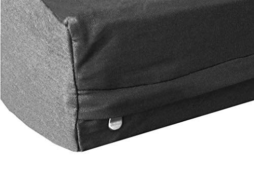 Dogbed4less Hundebett, strapazierfähig, aus Segeltuch, 104 x 69 cm, Schwarz von dogbed4less