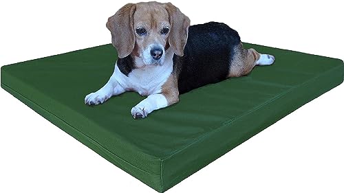 Dogbed4less Orthopädisches Hundebett, mit Gel infundiertem Memory-Schaum, wasserdichtes Futter mit strapazierfähigem Canvas-Bezug, 94 x 68 x 10 cm von dogbed4less