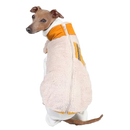 D Doggy Star Hundejacke für italienische Windhunde, warmes Fleece, mit Reißverschluss, Größe S, Senffarben D Doggy Star Hundejacke für italienische Windhunde, warmes Fleece, mit Reißverschluss, Größe S, Senffarben von doggystar