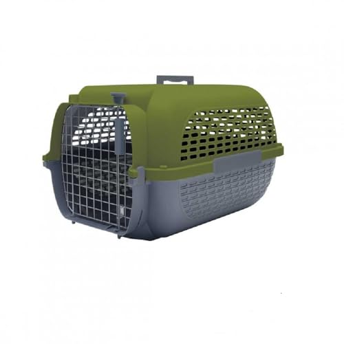 Dogit Catit Dogit Voyaguer Transportbox für Haustiere, Größe L, 61 x 41 x 37 cm, Grau/Khaki von Dogit