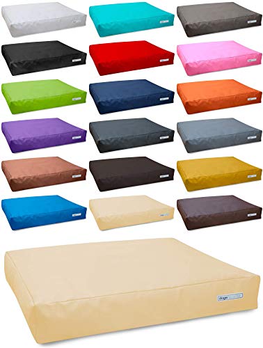 dogsfavorite Hundebett Big Pad aus Kunstleder Hundekissen Hundesofa Hundebetten 100 x 80 cm L Creme von dogsfavorite