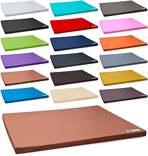 dogsfavorite Hundebett Easy aus Kunstleder Gr. M 100 x 80cm Cognac Kofferraummatte Hundematte Hundekissen Hundebetten von dogsfavorite