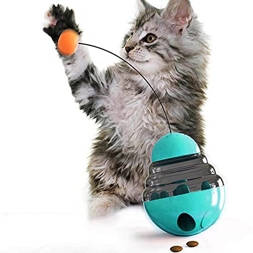 doto Cat Roly Snack-Ball für eine Katze, Blau / Grün, lustiger Snackball für eine Katze. Inventarabstand. von doto